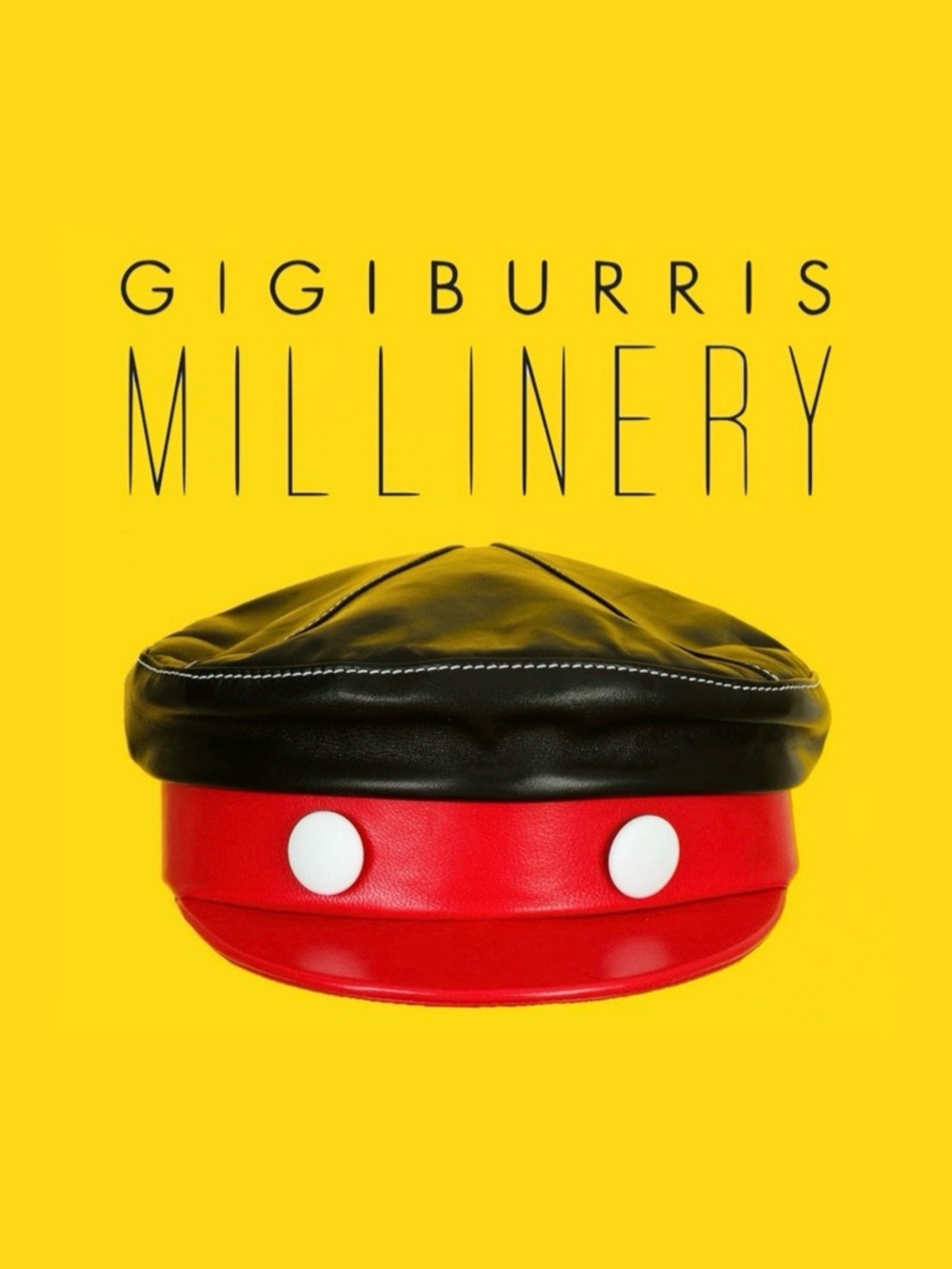 NWT Gigi Burris x Mickey Mouse, Millinery Hat, 1928 Willie Leather Cap 🆕